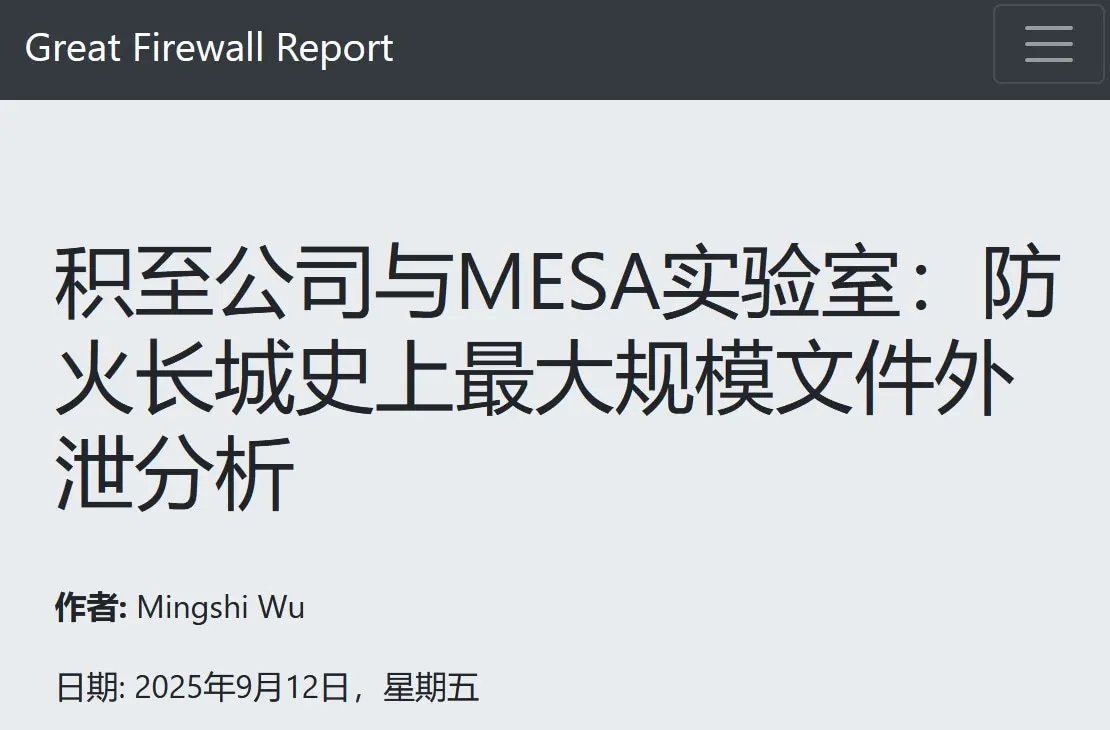 防火长城泄密文件分析 GFW report 防火长城泄密文件分析 GFW report